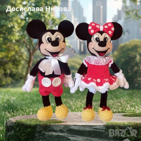 Мини Маус-ръчна изработка-45см, снимка 14 - Плюшени играчки - 42915035