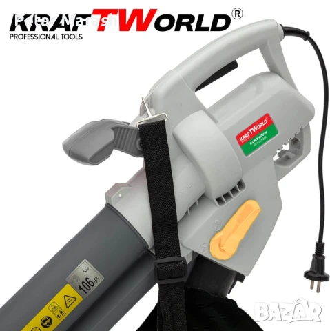 Електрически листосъбирач KraftWorld 3000W – Издухване, Засмукване, Раздробяване + Подарък втора тор, снимка 4 - Градинска техника - 50653133