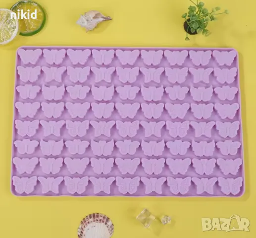 72 пеперуди пеперуда малка малки силиконов молд форма желирани бонбони лед фондан шоколад , снимка 7 - Форми - 48776825