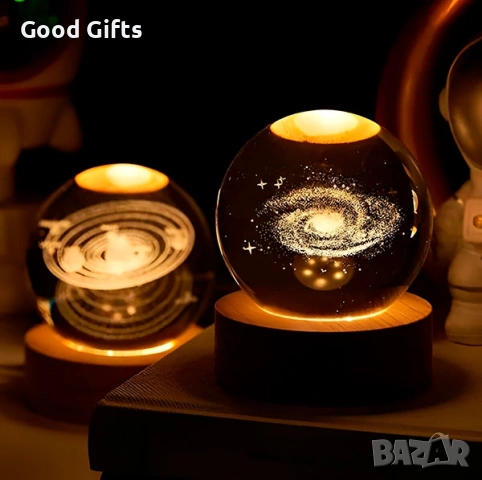Кристална LED Сфера „Космическа магия“ – Вашата лична вселена у дома, снимка 3 - Декорация за дома - 53560934