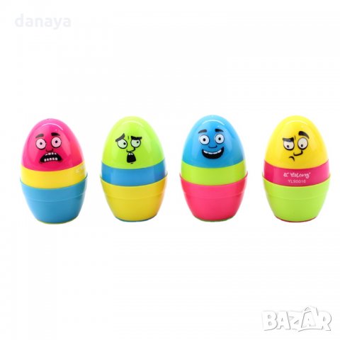 2389 Острилка с гума и контейнер Забавно яйце
