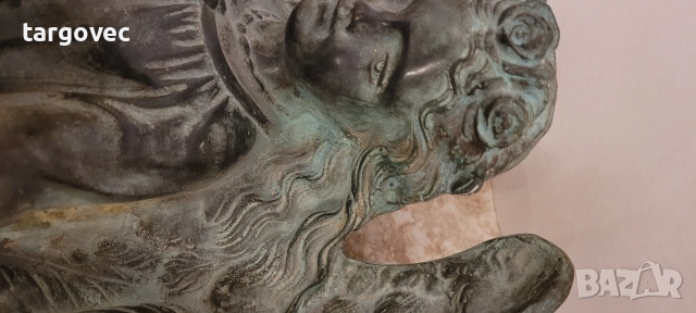 бронзова фигура статуетка пано Ангел, снимка 6 - Статуетки - 52797093