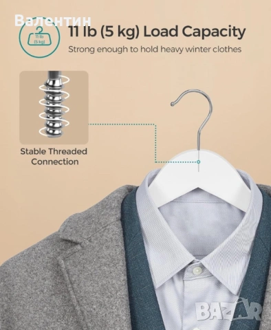 Комплект от 20 дървени закачалки, снимка 5 - Други стоки за дома - 53311177