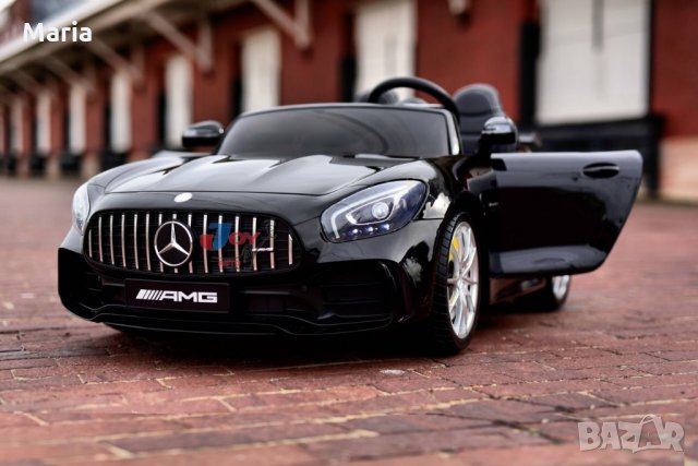 Акумулаторна кола двуместен Mercedes GT R Licensed 2X12V ,MP4, с меки гуми, снимка 4 - Детски велосипеди, триколки и коли - 34367860