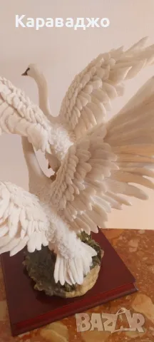 Италианска Композиция Лебеди, снимка 6 - Статуетки - 48645249