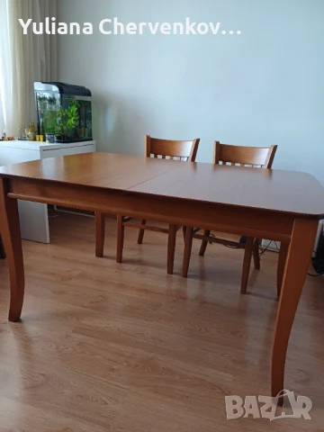 Разтегателна маса от масив, снимка 2 - Маси - 51003820