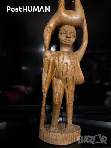 Дървени фигури  - Ловци -Воини, снимка 7 - Антикварни и старинни предмети - 49142796