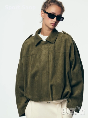 Дамско яке бомбър с ефект на велур , снимка 4 - Якета - 52867321