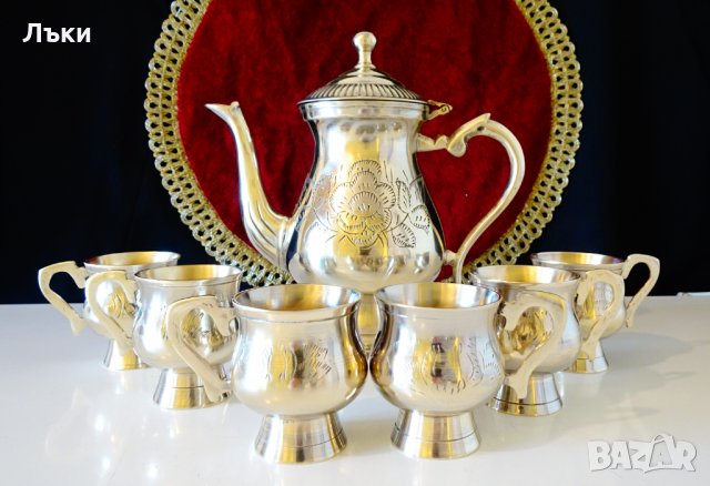 Бронзови чаши за ракия,столче,гравирани. , снимка 10 - Антикварни и старинни предмети - 35950959