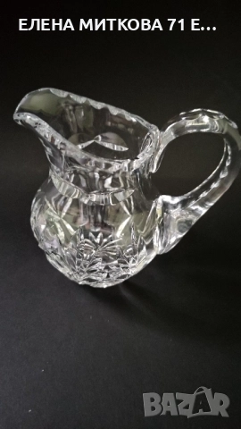 Масивна кристална каничка за мляко богата гравюра, снимка 2 - Аксесоари за кухня - 52564820