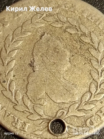 Сребърна монета 10 кройцера 1764г. Франц първи Австрия за КОЛЕКЦИЯ 52941, снимка 2 - Нумизматика и бонистика - 53096846