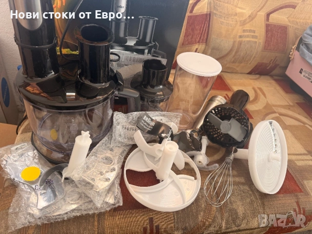 Ползван 3,4 пъти!  Пасатор BRAUN MultiQuick 7  Един бутон – всички скорости  За ефикасен процес на с, снимка 3 - Миксери - 53005956