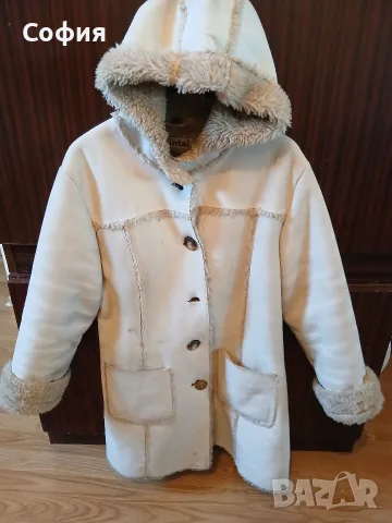 дамски кожух бял