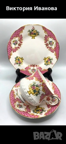 Комплект /сервиз "Queen's " Rosina Bone , снимка 3 - Антикварни и старинни предмети - 53854745