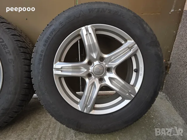 Алуминиеви джанти 5x114,3 с зимни гуми Дънлоп 225/65/17 Honda CR-V, снимка 2 - Гуми и джанти - 55988739