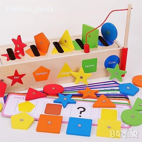 Нова Образователна Дървена цветна играчка Монтесори/Деца, снимка 4 - Образователни игри - 41478239