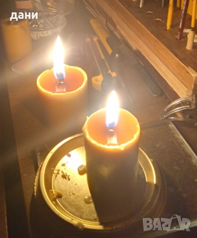 Ръчно изработени свещи от пчелен восък , снимка 9 - Други - 42212739