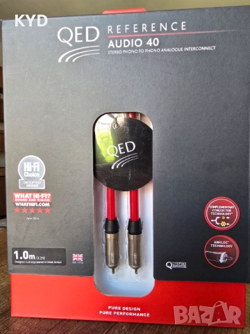 Продавам RCA кабел QED reference audio 40 1m