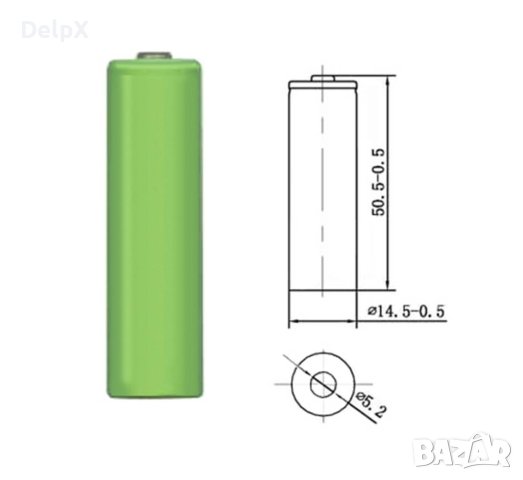 Акумулаторна батерия Project, пъпка, 1,2V, 1300mAh, AA, R06, Ni-MH