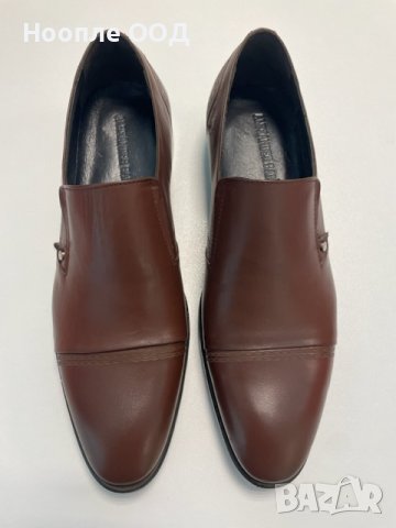 ALEXANDER GARCIA Мъжки официални обувки от естествена кожа - Тъмнокафяви 44, снимка 2 - Официални обувки - 41806737