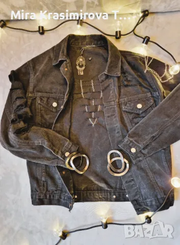 Оригинално винтидж яке Diesel с хендмейд акценти + хендмейд обеци и гривни, снимка 8 - Якета - 50232071