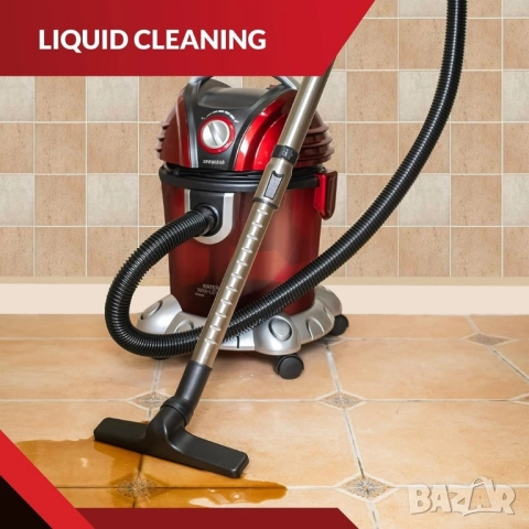 Прахосмукачка с воден филтър Voltz, 1200W-1400W, 15л., Червена, снимка 8 - Прахосмукачки - 51973774