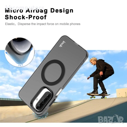 IMAK Защитен калъф (PC +TPU) с MagSafe за Samsung Galaxy A17 5G / A17 4G | Комплект с Протектор | Че, снимка 6 - Калъфи, кейсове - 52200997