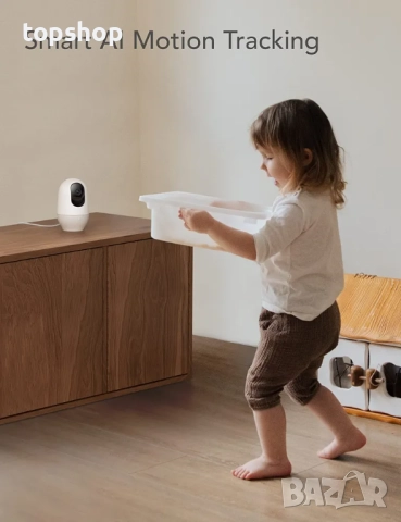 Чисто нова камера Nooie 360 ​​Cam 2, 2к резолюция, 8х увеличение. Бебефон, видеонаблюдение на дома.., снимка 6 - IP камери - 52688254