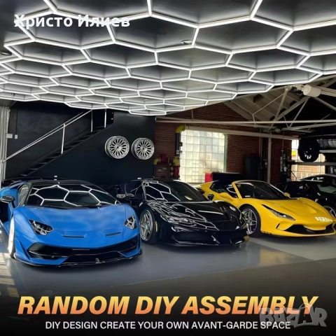 Осветление за гараж голяма LED Лед лампа за магазин фризьорски салон студио барбершоп, снимка 5 - Лед осветление - 52628313