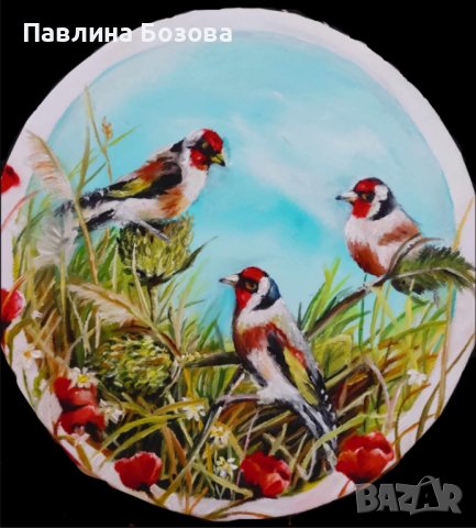 Картина ,Птици Щиглец