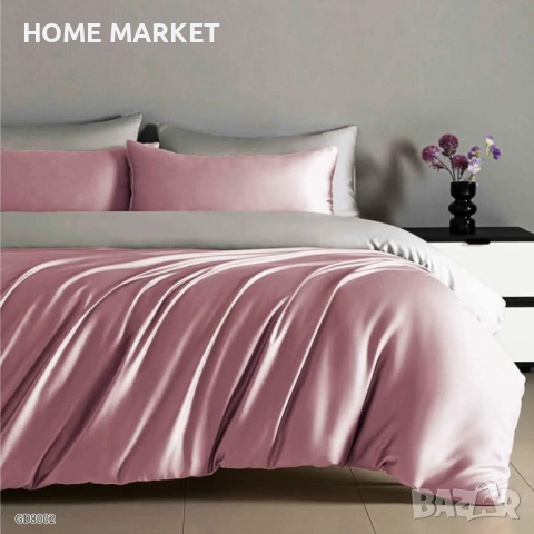 Луксозен комплект от висококачествен памучен сатен Комплектът е от 4 части и съдържа: 1 бр. долен ча, снимка 14 - Спално бельо - 52365459