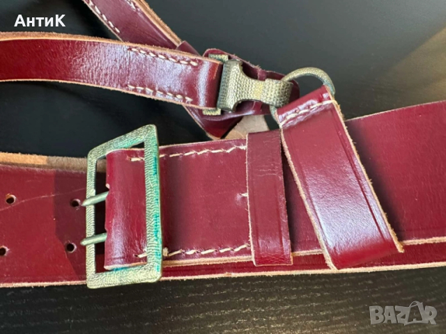 Военен Офицерски Колан с Портупей, снимка 3 - Антикварни и старинни предмети - 52271233
