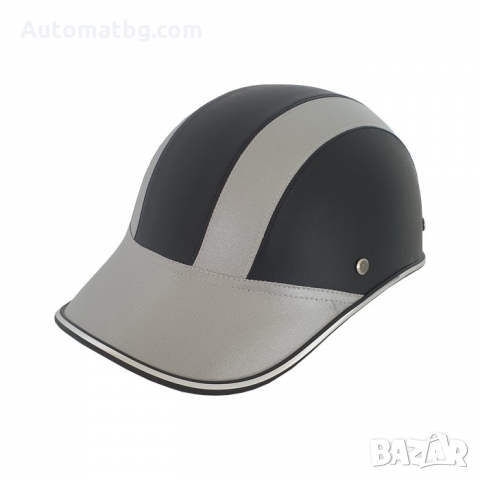 Каска Automat, Каска за мотор, АТВ, Мотопед, Кожена, 2411, Сив, снимка 1