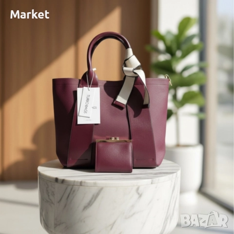 Елегантна бордо чанта 2 в 1 – стил и удобство за всяка жена, снимка 4 - Чанти - 51811793