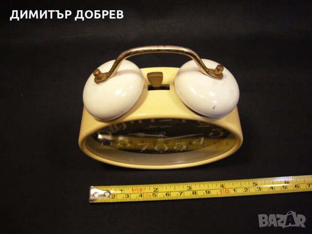 СТАР РЕТРО НАСТОЛЕН МЕХАНИЧЕН ЧАСОВНИК БУДИЛНИК JERGER GERMANY, снимка 7 - Антикварни и старинни предмети - 36013886