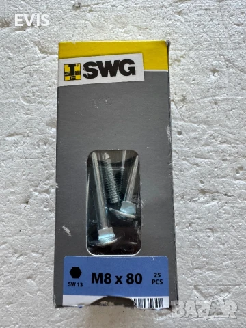 Коларски болтове M8x80 –поцинковани, снимка 1