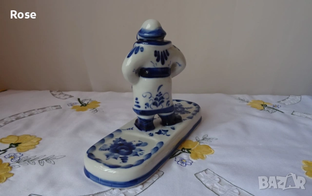 Гжелски рисувани фигури, Русия, СССР, винтидж, снимка 8 - Антикварни и старинни предмети - 53583475