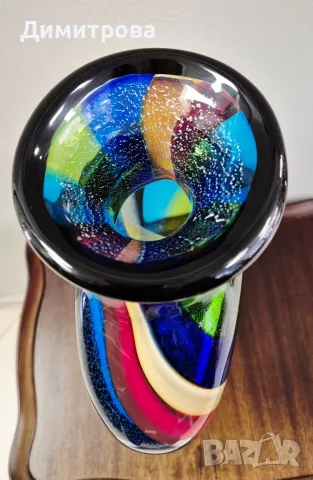 Голяма масивна ваза Murano style glass , снимка 11 - Вази - 56327446