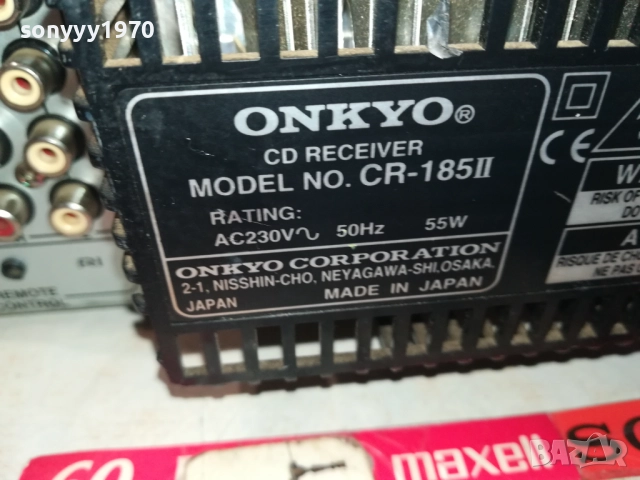 ONKYO CR-185II CD RECEIVER-ВНОС SWISS 0609252006LCHERY, снимка 6 - CD дискове - 51628191