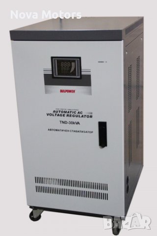 ТРИФАЗЕН Автоматичен Стабилизатор На Ток 30KW BULPOWER С LED ДИСПЛЕЙ