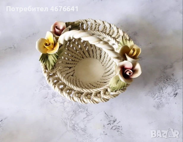 Кошница Capodimonte, снимка 2 - Декорация за дома - 52937209