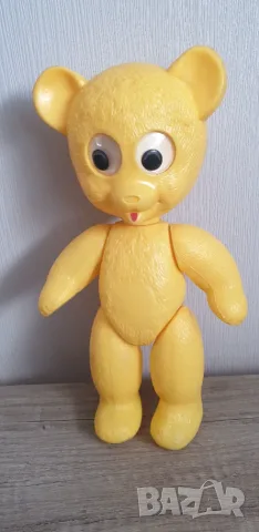 Стара пластмасова играчка мече с подвижни очи