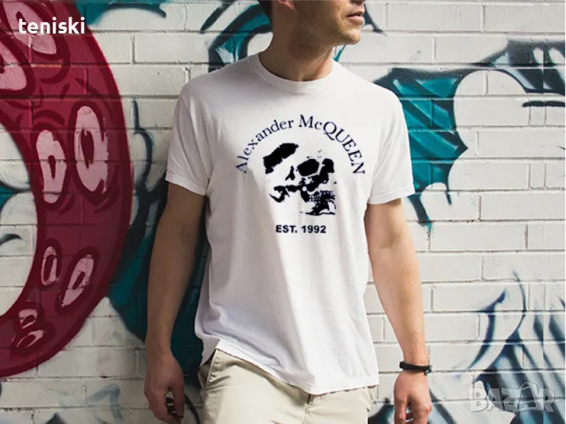 Тениска Alexander McQueen принт 8 модела, снимка 8 - Тениски - 41825462
