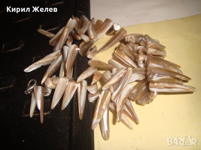 КРАСИВА СЕДЕФЕНА ОГЪРЛИЦА КРАЛСКИ СЕДЕФ РЪЧНА АРТ ИЗРАБОТКА 7721, снимка 4 - Колиета, медальони, синджири - 33846582