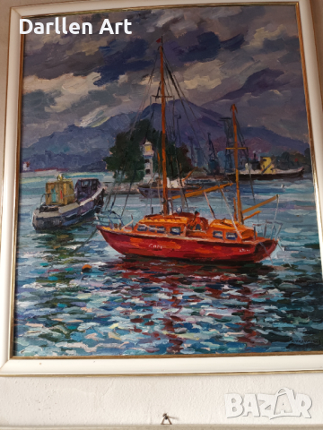 Маслена картина "Лодки"