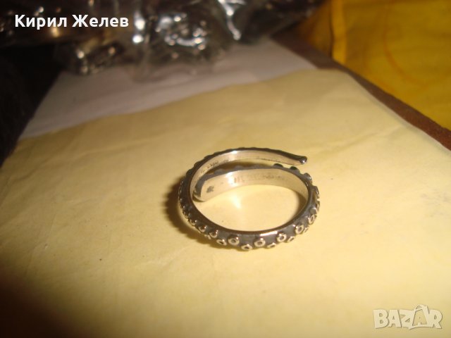 ЗМИЕВИДЕН ОКСИДИРАНА НЕРЪЖДАЕМА СТОМАНА МОДЕН АРТ ПРЪСТЕН 24981, снимка 4 - Пръстени - 34529041