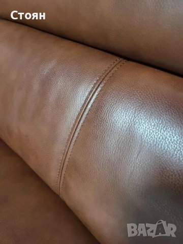 Кафяв кожен диван тройка "Moreno" с електрически релаксиращ механизъм, снимка 9 - Дивани и мека мебел - 42422624