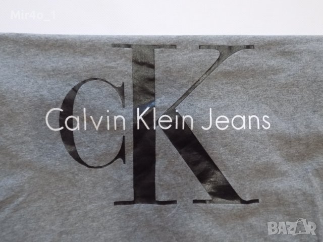 Тениска calvin klein ck риза потник блуза фанела оригинал мъжка сива М, снимка 3 - Тениски - 41186787