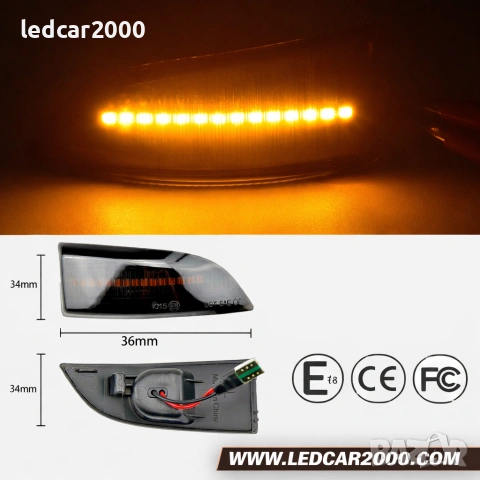 Динамични лед мигачи за огледала RENAULT , снимка 2 - Аксесоари и консумативи - 53635486