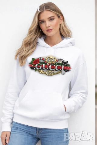 ДЕТСКИ и ДАМСКИ суичъри Hoodie с GUCCI дизайн! Или с ТВОЯ идея!